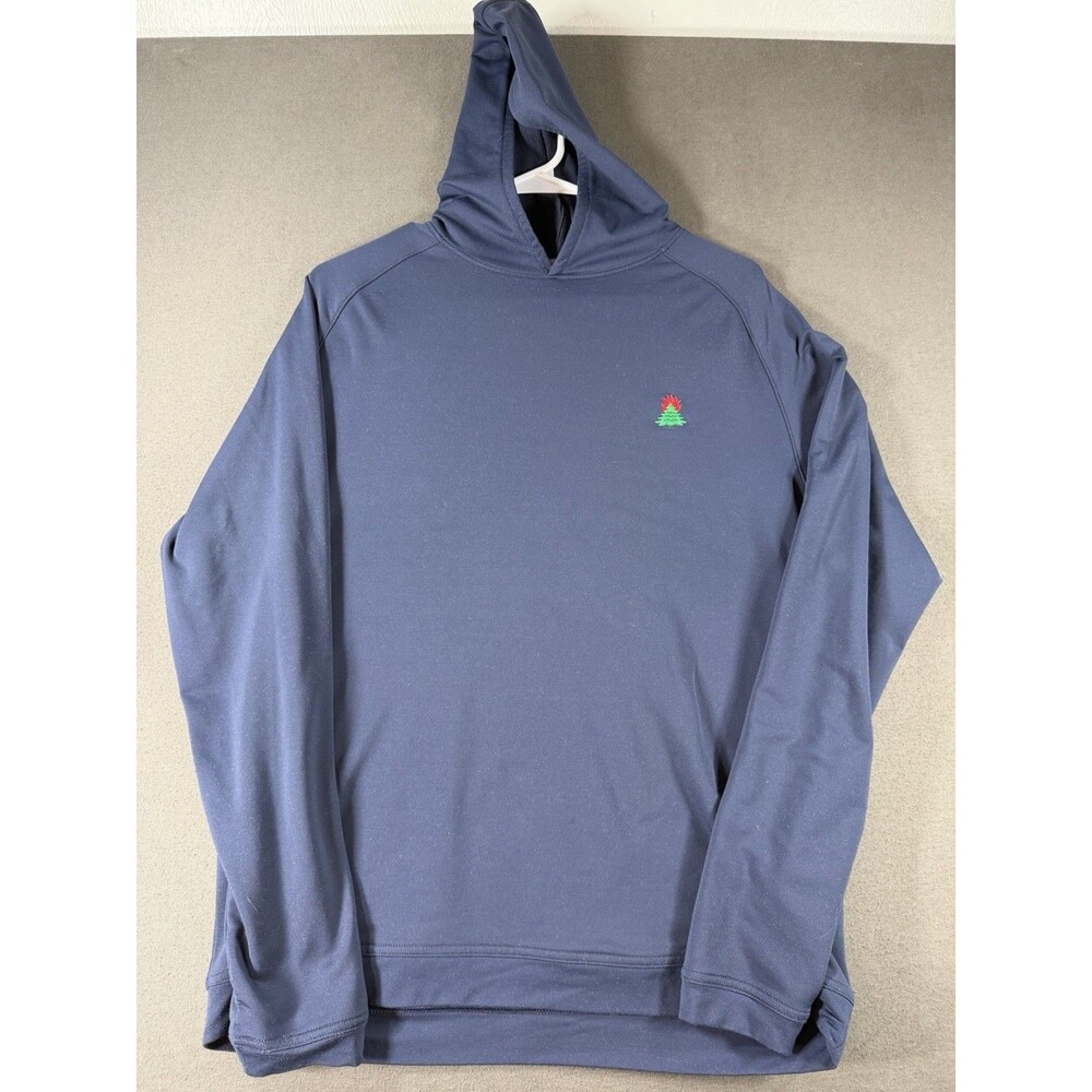 Peter Millar Pine Performance Hoodie Mens Medium Burning Tree Club Golf Pullover